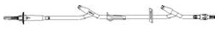 ICU Medical Primary IV Administration Set ICU Gravity 3 Ports 60 Drops / mL Drip Rate Without Filter 100 Inch Tubing - Case of 50 - B9473-CS