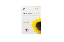 Hemosure Cancer Screening Test Kit Hemosure® Colorectal Cancer Screening Fecal Occult Blood Test (iFOB or FIT) Stool Sample 50 Tests CLIA Waived - Box of 1 - T1-CK50-BX