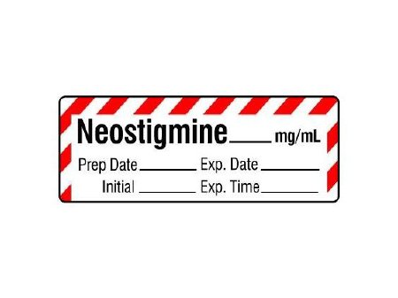 Shamrock Scientific Drug Label Shamrock Anesthesia Label Neostigmine_mg/mL Red / White 1/2 X 1 Inch - Each - SA-231-EXP-PRE-EA