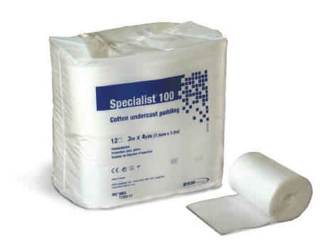 BSN Medical Cast Padding Undercast Specialist® 100 2 Inch X 4 Yard Cotton NonSterile - Case of 50 - 9082S-CS
