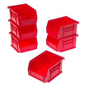 Akro-Mils Storage Bin AkroBins® Red Plastic 3 X 4-1/8 X 5-3/8 Inch - CT/24 - 08212RED-CT