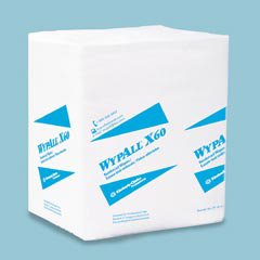 Lagasse Task Wipe WypAll® X60 Light Duty White NonSterile Cellulose / Polypropylene 12-1/2 X 13 Inch Limited Reuse - Case of 12 - KCC34865-CS