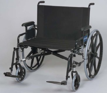 Graham-Field Bariatric Wheelchair Regency XL 2002 Desk Length Arm Swing-Away Elevating Legrest Black Upholstery 28 Inch Seat Width Adult 600 lbs. Weight Capacity - Each - 56281830-EA