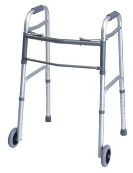 Graham-Field Dual Release Folding Walker Adjustable Height Lumex® Everyday Aluminum Frame 300 lbs. Weight Capacity 32 to 39 Inch Height - Case of 4 - 716270A-4-CS