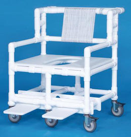 IPU Shower Chair ipu® Fixed Arms PVC Frame Mesh Backrest 30 Inch Seat Width 900 lbs. Weight Capacity - Each - BSC880-EA