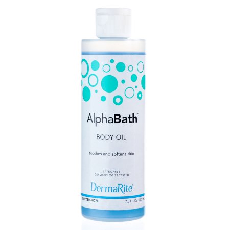 DermaRite Industries Bath Oil AlphaBath® 7.5 oz. Bottle Scented Oil - Each - 0078-EA