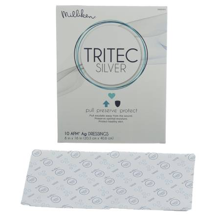 Milliken & Company Silver Dressing Tritec™ Silver 8 X 16 Inch Rectangle Sterile - CT/50 - 3000005211-CT