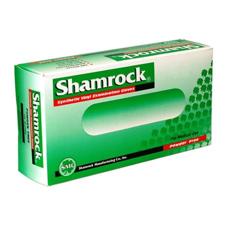 Shamrock Marketing Exam Glove 20000 Series Large NonSterile Vinyl Standard Cuff Length Smooth Clear Not Rated - Case of 10 - 20213-CS
