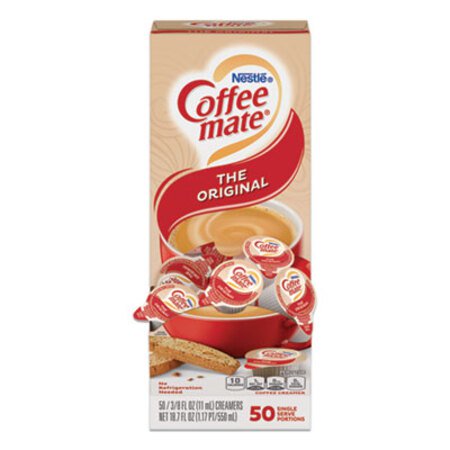 Coffee mate® Liquid Coffee Creamer, Original, 0.38 oz Mini Cups, 50/Box - Box of 1 - NES-35110BX-BX