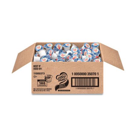 Coffee mate® Liquid Coffee Creamer, French Vanilla, 0.38 oz Mini Cups, 180/Carton - Box of 1 - NES-35070-BX