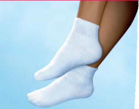 BSN Medical Diabetic Compression Socks JOBST® Sensifoot™ Mini Crew Ankle High Small White Closed Toe - Pair - 110876-PR