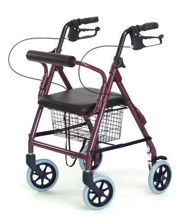 Graham-Field 4 Wheel Rollator Lumex® Walkabout Lite Royal Blue Adjustable Height / Lightweight / Folding Aluminum Frame - Each - RJ4300B-EA