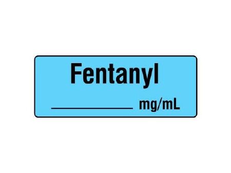 Shamrock Scientific Drug Label Shamrock Anesthesia Label Fentanyl___mg/mL Blue 1/2 X 1 Inch - Roll of 1 - SA-241-PRE-RL