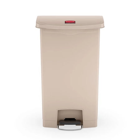 RJ Schinner Co Trash Can Rubbermaid® Slim Jim® 18 gal. Rectangular Beige Plastic Step On - Each - 1883460-EA