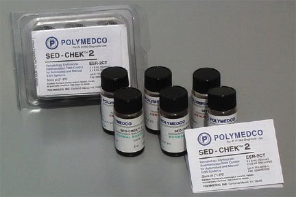 Polymedco Hematology Control Sed-Chek® 2 Abnormal Level 6 X 8 mL - Box of 6 - ESR-2CTA-BX