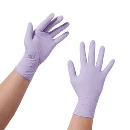 O&M Halyard Inc Exam Glove Halyard™ Lavender™ Medium NonSterile Nitrile Standard Cuff Length Textured Fingertips Lavender Not Rated - Box of 250 - 52818-BX
