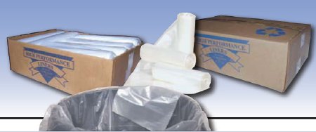 Colonial Bag Corp Trash Bag Colonial Bag 33 gal. Clear LLDPE 1 mil 33 X 40 Inch X-Seal Bottom Flat Pack - Case of 250 - PXC39X-CS