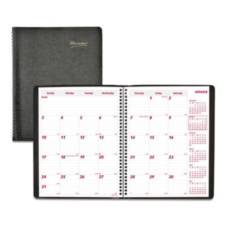 Brownline® Essential Collection 14-Month Ruled Monthly Planner, 11 x 8.5, Black Cover, 14-Month (Dec to Jan): 2022 to 2024 - Each - RED-CB1262BLK-EA
