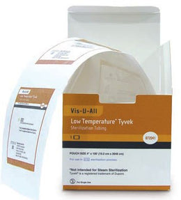 Steris Vis-U-All Tyvek Tubing Size 9 Inch x 100 Foot, 8-1/4 Inch x 100 Foot - Case of 6 - 882091-CS
