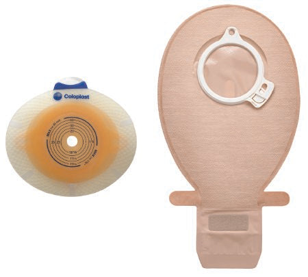 Coloplast Ostomy Barrier SenSura® Click Precut, Standard Wear Double Layer Adhesive 40 mm Flange Green Code System 3/4 Inch Opening - Box of 5 - 10012-BX