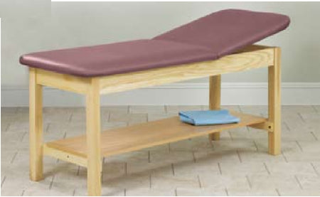 Clinton Industries H-Brace Treatment Table with Shelf ETA Classic Series Fixed Height - Each - 1020-30-1NT-3WW-EA