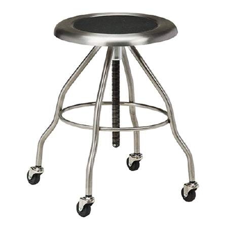 Clinton Industries Exam Stool Backless 4 Casters - Each - SS-2162-EA