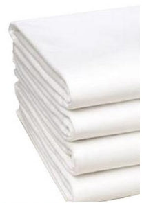Standard Textile Bed Sheet Fitted Sheet 54 X 80 X 9 Inch White Cotton 60% / Polyester 40% Reusable - DZ/12 - 03545100-DZ