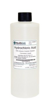 EDM 3 LLC Chemistry Reagent Hydrochloric Acid ACS Grade 10% 16 oz. - Each - 400501-EA