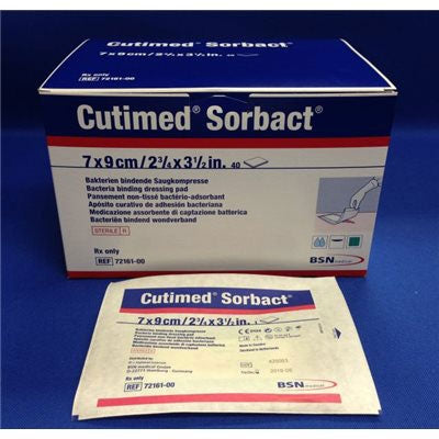 BSN Medical Antimicrobial Mesh Dressing Cutimed® Sorbact® 2-3/4 X 3-1/2 Inch Rectangle Sterile - Box of 40 - 7216110-BX