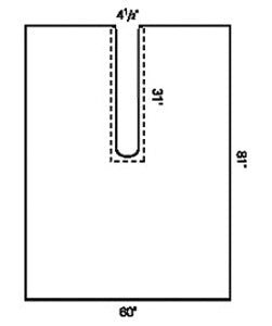 O&M Halyard Inc Surgical Drape Large Impervious Split Drape 60 W X 81 L Inch Sterile - Case of 34 - 89333-CS
