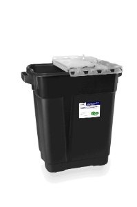 BD RCRA Waste Container Recykleen™ Black Base 18-1/2 X 17-3/4 X 11-3/4 Inch Vertical Entry 9 Gallon - Case of 8 - 305068-CS