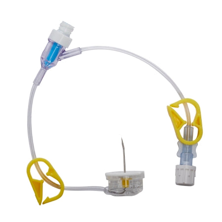 BD Huber Infusion Set SafeStep® 20 Gauge 3/4 Inch Y-Site Port - Case of 25 - LH-0031YN-CS