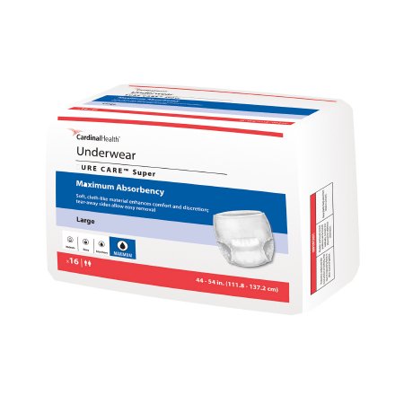 Cardinal Unisex Adult Absorbent Underwear Sure Care™ Pull On with Tear Away Seams Large Disposable Heavy Absorbency - Pack of 16 - 1215-PK