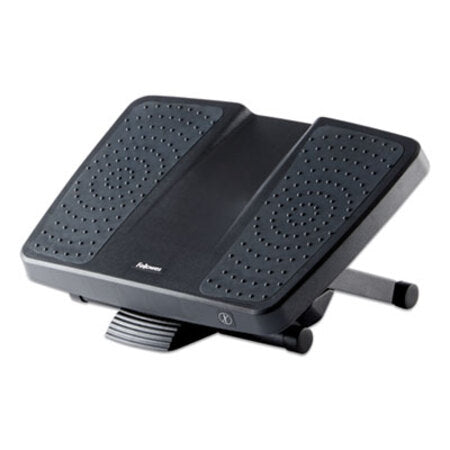 Fellowes® Ultimate Foot Support, HPS, 17.75w x 13.25d x 4 to 6.5h, Black/Gray - Each - FEL-8067001-EA