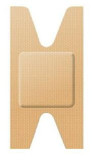 Dukal Adhesive Strip American® White Cross 1-1/2 X 3 Inch Fabric Knuckle Tan Sterile - Case of 12 - NVJED-CS