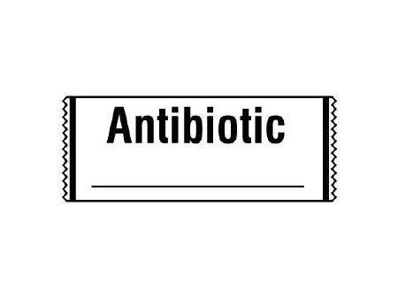 Shamrock Scientific Drug Label Shamrock Anesthesia Label ANTIBIOTIC / _____ White 1/2 X 1 Inch - Roll of 1 - SA-329-RL