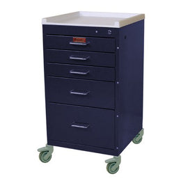 Harloff Treatment Cart Mini-Line Steel 18 X 33.75 X 18 Inch Navy Blue 15 X 16.75 Inch, Three 3 Inch, One 6 Inch, One 9 Inch Drawers - Each - 3145K-EA