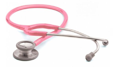 American Diagnostic Corp Classic Stethoscope Adscope® 603 Pink 1-Tube 22 Inch Tube Double Sided Chestpiece - Each - 603PBCA-EA