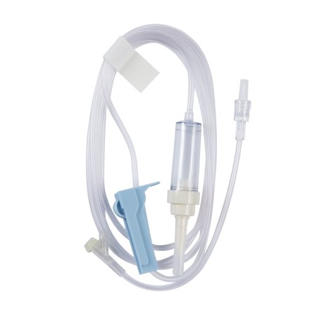 Amsino International Primary IV Administration Set AMSafe® Gravity 1 Port 10 Drops / mL Drip Rate Without Filter 83 Inch Tubing Solution - Case of 50 - 108301-CS