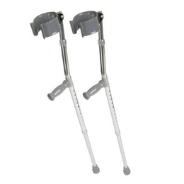Medline Forearm Crutches Medline Adult Aluminum Frame 250 lbs. Weight Capacity - Pair - MDS805161-PR
