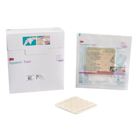 3M Foam Dressing 3M™ Tegaderm™ High Performance 4 X 4 Inch Without Border Film Backing Nonadhesive Square Sterile - Box of 10 - 90601-BX