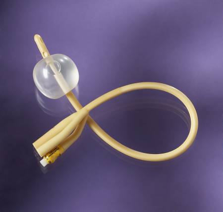 Medline Foley Catheter Medline 2-Way Standard Tip 30 cc Balloon 16 Fr. Silicone Coated Latex - Case of 12 - DYND11776-CS