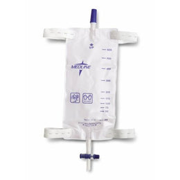 Medline Urinary Leg Bag Medline® Anti-Reflux Valve Sterile Fluid Path 600 mL Vinyl - Each - DYND12584-EA