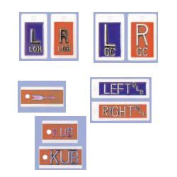 Wolf X-Ray Identifier Markers 1 Inch Blue / Red Left / Right 1 Set - ST/1 - 50170-ST