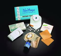 Nu-Hope Laboratories Post-Op Ostomy Pouch Nu-Flex™ Nu-Comfort™ Two-Piece System Drainable Oval A, Deep Convex - Box of 10 - 40-7234-DC-BX