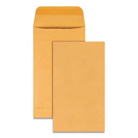 Quality Park™ Kraft Coin and Small Parts Envelope, 20 lb Bond Weight Kraft, #5 1/2, Square Flap, Gummed Closure, 3.13 x 5.5, Brown, 500/Box - Box of 1 - QUA-50560-BX