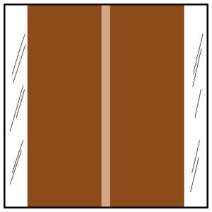 Tabbies Blank Label COL'R'TAB® Chart Tab Brown Paper 1-1/2 X 1-1/2 Inch - Roll of 1 - 11611-RL