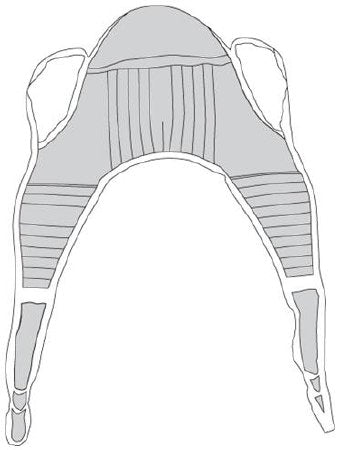 Drive Medical Seat U Sling 4 or 6 Point With Head Support Straps - Attached X-Large 600 lbs. Weight Capacity - Box of 1 - 13220XL-BX