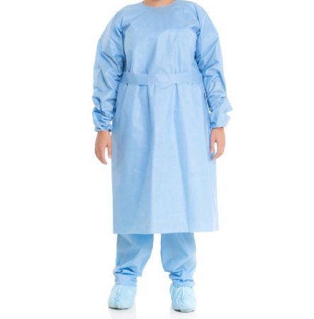 O&M Halyard Inc Protective Procedure Gown Halyard Tri-Layer X-Large Blue NonSterile AAMI Level 3 Disposable - Case of 100 - 54311-CS