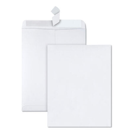 Quality Park™ Redi-Strip Catalog Envelope, #13 1/2, Cheese Blade Flap, Redi-Strip Adhesive Closure, 10 x 13, White, 100/Box - Box of 1 - QUA-44782-BX